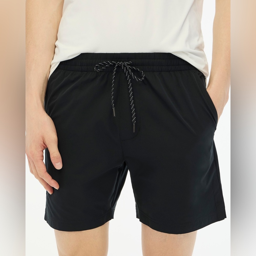 J. Crew 6" Lined Tech‎ Short Black Men's Size Small